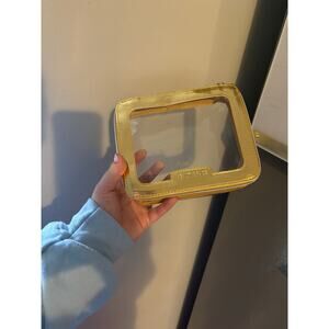 BEAUTYSPACE Clear/Gold Travel Bag